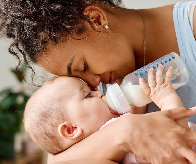 Mom holding her baby