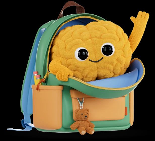 Brainy in a backpack