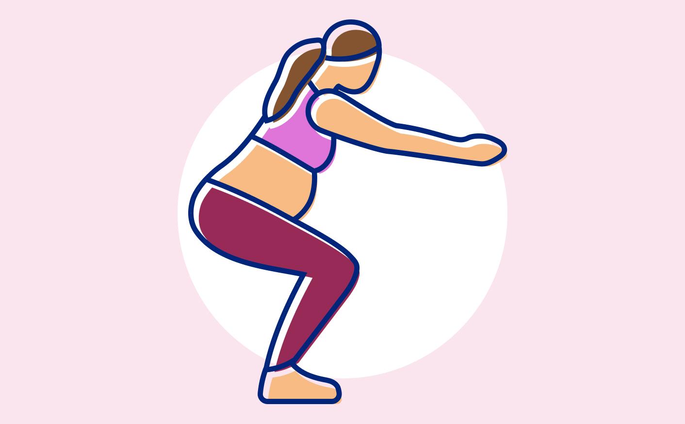 Pregnant woman doing squats